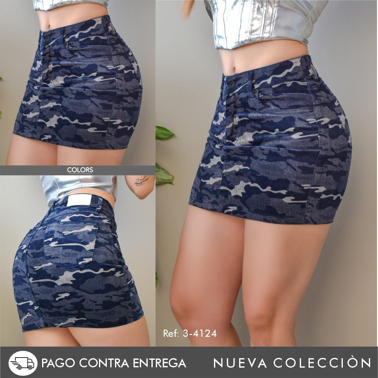 FALDA DAMA CUERINA REF.3-4124